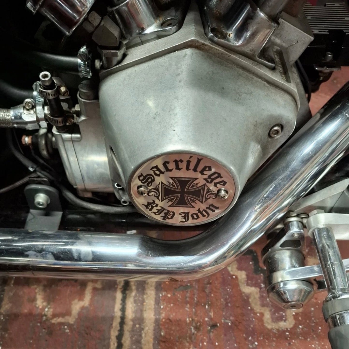 Custom Etched Timing Point Cover Harley Big Twin & Sportster XL